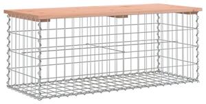 Ławka ogrodowa z gabionem, 103x44x42 cm, lite drewno daglezjowe