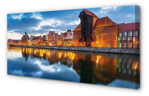 Obraz na płótnie Gdańsk Rzeka budynki