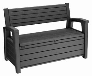 Ławka ogrodowa ze skrzynią Keter Hudson Bench 227L grafitowa