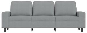 Sofa 3-osobowa, jasnoszara, 180 cm, tapicerowana tkaninÄ
