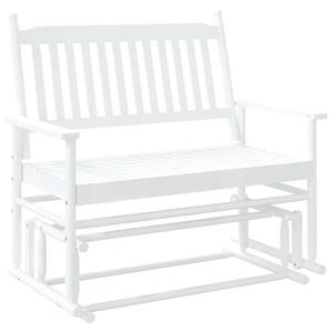 Åawka bujana, biaÅa, 118x70x104,5 cm, lite drewno topolowe