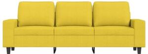 Sofa 3-osobowa, jasnoÅ¼Ã³Åta, 180 cm, tapicerowana tkaninÄ