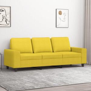 Sofa 3-osobowa, jasnoÅ¼Ã³Åta, 180 cm, tapicerowana tkaninÄ