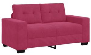 Sofa 3 szt. czerwony wiatr tkanina lniana