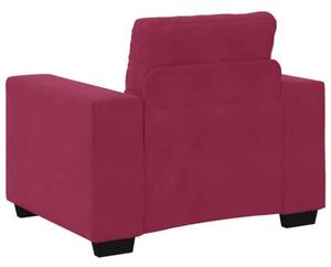 Sofa 3 szt. czerwony wiatr tkanina lniana