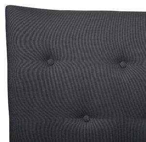 Pikowane łóżko tapicerowane 180 x 200 cm ciemnoszare zagłówek klasyczny Saverne Beliani