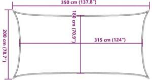 Żagiel przeciwsłoneczny, 160 g/m², beżowy, 2x3,5 m, hdpe