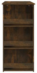 Stolik barowy z półkami, przydymiony dąb, 102x50x103,5 cm