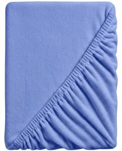 Prześcieradło z mikropluszu SOFT 90x200 cm niebieskie
