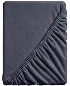 Prześcieradło z mikropluszu SOFT BRONE 90x200 cm antracytowy szare