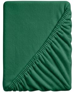 Prześcieradło z mikropluszu SOFT 90x200 cm ciemnozielone
