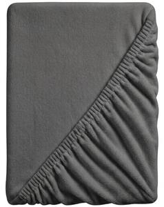 Prześcieradło z mikropluszu SOFT 90x200 cm ciemnoszare