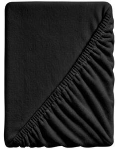 Prześcieradło z mikropluszu SOFT 90x200 cm czarne