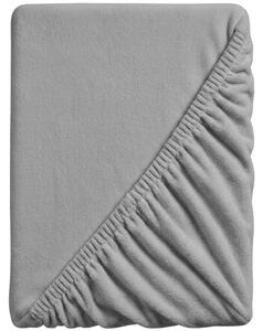 Prześcieradło z mikropluszu SOFT 90x200 cm jasnoszare