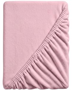 Prześcieradło z mikropluszu SOFT 180x200 cm różowe