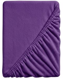 Prześcieradło z mikropluszu SOFT 90x200 cm ciemnofioletowe