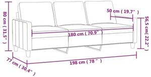 Sofa 3-osobowa, ciemnozielony, 180 cm, obita aksamitem