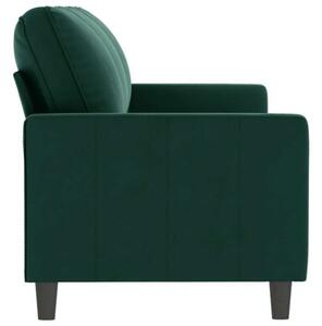 Sofa 3-osobowa, ciemnozielony, 180 cm, obita aksamitem