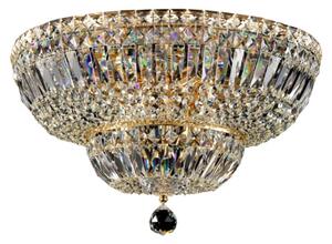 Lampa Sufitowa Żyrandol Kryształowy Plafon Maytoni DIA100-CL-12-G Basfor 12xE14 46cm x 32cm złoty