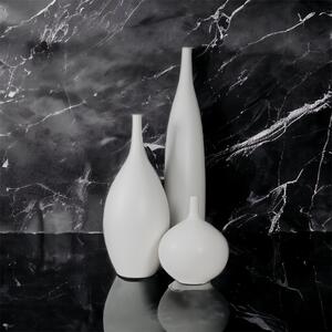 Zestaw Trzech Wazonów Ceramicznych Dekoracyjnych Białych - Kolekcja Sevilla