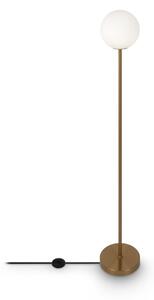 Lampa Stojąca Podłogowa Szklana Kula Maytoni MOD013FL-01BS Ring E27 25cm x 155cm złoty biały