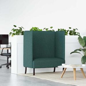 Sofa z wysokim oparciem ciemnozielony 109 x 56 x 121 cm tkanina