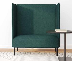 Sofa z wysokim oparciem ciemnozielony 109 x 56 x 121 cm tkanina