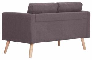 Sofa 2-osobowa, tapicerowana tkaninÄ , taupe