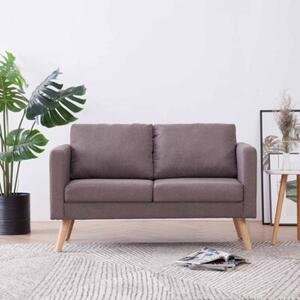 Sofa 2-osobowa, tapicerowana tkaninÄ , taupe