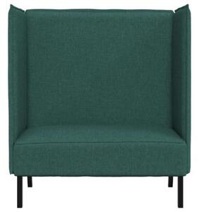 Sofa z wysokim oparciem ciemnozielony 109 x 56 x 121 cm tkanina