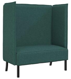 Sofa z wysokim oparciem ciemnozielony 109 x 56 x 121 cm tkanina
