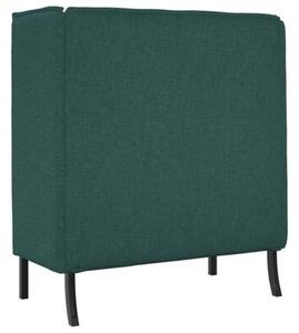 Sofa z wysokim oparciem ciemnozielony 109 x 56 x 121 cm tkanina
