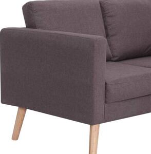 Sofa 2-osobowa, tapicerowana tkaninÄ , taupe