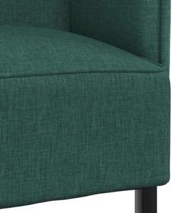 Sofa z wysokim oparciem ciemnozielony 109 x 56 x 121 cm tkanina
