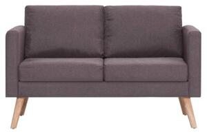 Sofa 2-osobowa, tapicerowana tkaninÄ , taupe