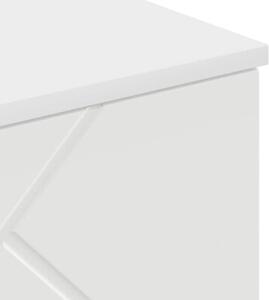 Nowoczesna szafka łazienkowa z dwoma drzwiami, biały, minimalistyczny design