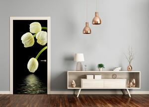 Naklejka samoprzylepna okleina Białe tulipany