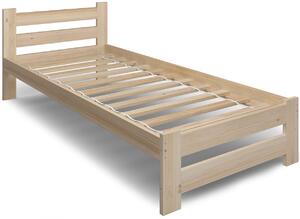 Jednoosobowe drewniane łóżko młodzieżowe 90x200 - Zinos 3X