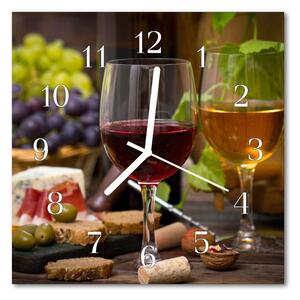Zegar szklany kwadratowy Szklanka wina