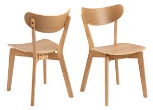 Krzesło do jadalni Roxby, drewniane, retro, dębowe