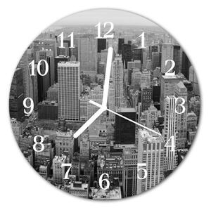Zegar ścienny okrągły Miasto budynki