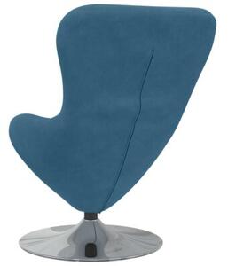 Fotel jajo niebieski 63 x 73 x 90 cm aksamit