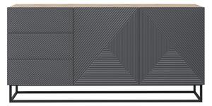 Komoda Asha z szufladami i metalowymi nogami 167 cm - artisan / rivier stone mat