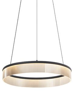 Nowoczesna lampa wisząca czarna 59 cm z LED z 3-stopniową regulacją ściemniania - Żyrandol Anello