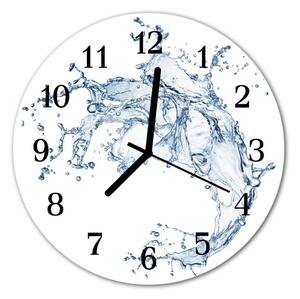 Zegar szklany okrągły Woda