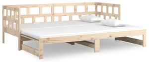 Łóżko rozsuwane, lite drewno sosnowe, 2x(80x200) cm
