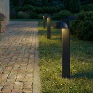 Słupek oświetleniowy LED Lucande Velira, czarna, 77 cm, 1-punktowy, IP44 Velira, czarny, metal, nowoczesny