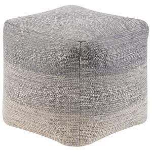Puf jasnoszary bawełniany 40 x 40 cm kwadratowy ombre wypełnienie EPS Hirri Beliani