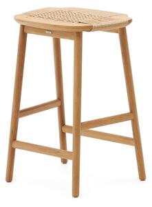 Hoker z litego drewna dębowego w naturalnym kolorze (wysokość siedziska 65 cm) Enit – Kave Home