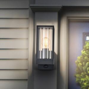 OSRAM Lampa ścienna ENDURA CLASSIC FRAME, czujnik ciemnoszary IP54 możliwość ściemniania, aluminiowy / szary / cynkowy, aluminium, nowoczesny